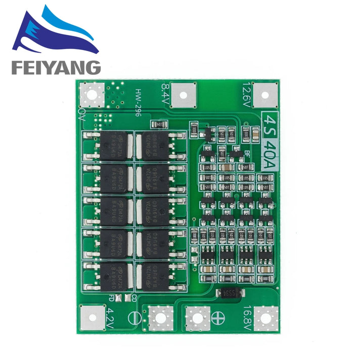 4S 40A Li-Ion Batteria Al Litio 18650 Caricabatterie PCB BMS Bordo di Protezione con Equilibrio Per Motore del Trapano 14.8V 16.8V Lipo Cellulare Modulo