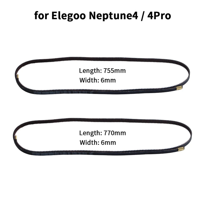 Per Neptune 4/Pro/Plus/Max X + Y Axis cinghia dentata aperta in gomma larghezza 6mm cinghie in fibra aramidica di gomma per stampante 3D ELEGOO