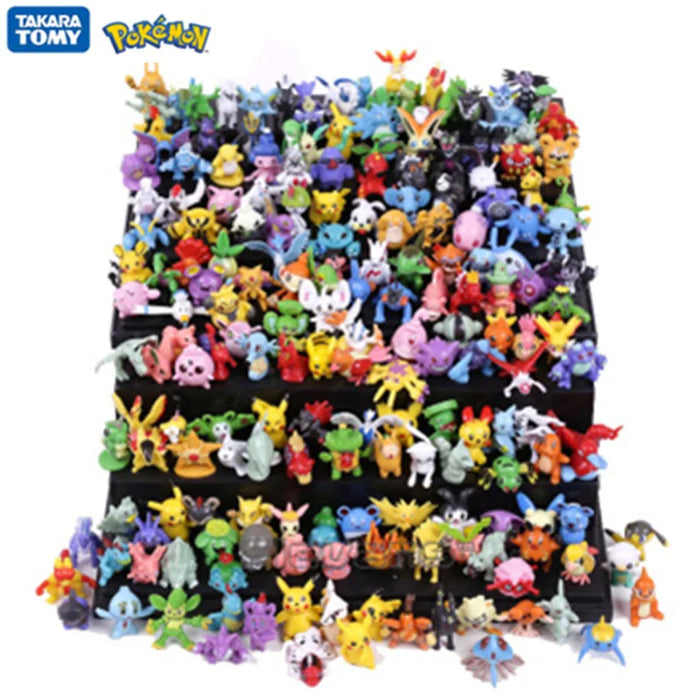 24-144 pz Pokemon figura modello Pikachu bambole Anime 2-3CM decorazione ornamentale non ripetere Mini modello giocattolo regalo di natale per bambini