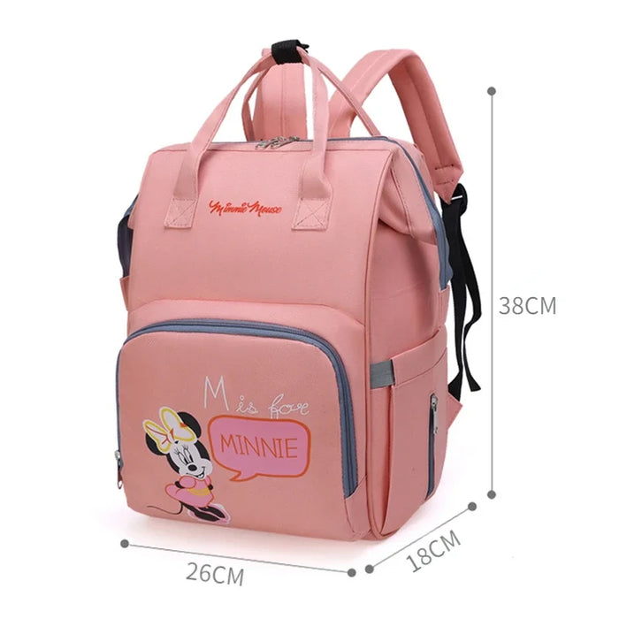 Disney Minnie Mickey Design pannolino borsa per bambini impermeabile mamma zaino viaggio multifunzionale maternità borsa per passeggino di grande capacità