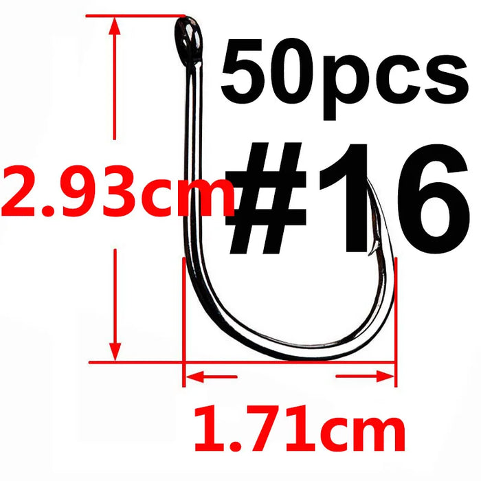 100/50/25 pz Iseama Carp Fishing Hook Offset Circle Hook Single Fly Fishing Jig Hook spinato sea Fishhook Tackle accessori