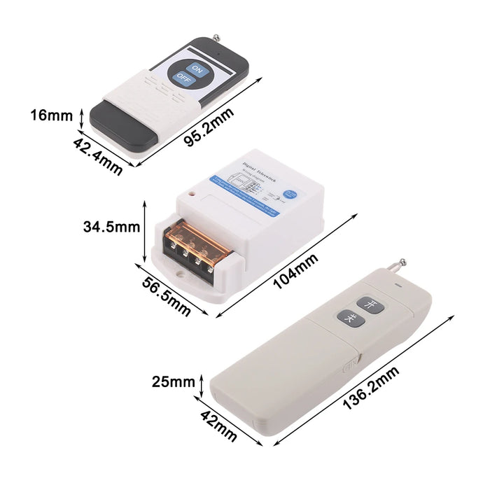 Interruttore di controllo remoto Wireless 30A 220v 1000M 3000M 5000M telecomando per trasmettitore ricevitore pompa acqua luce cancello elettrico