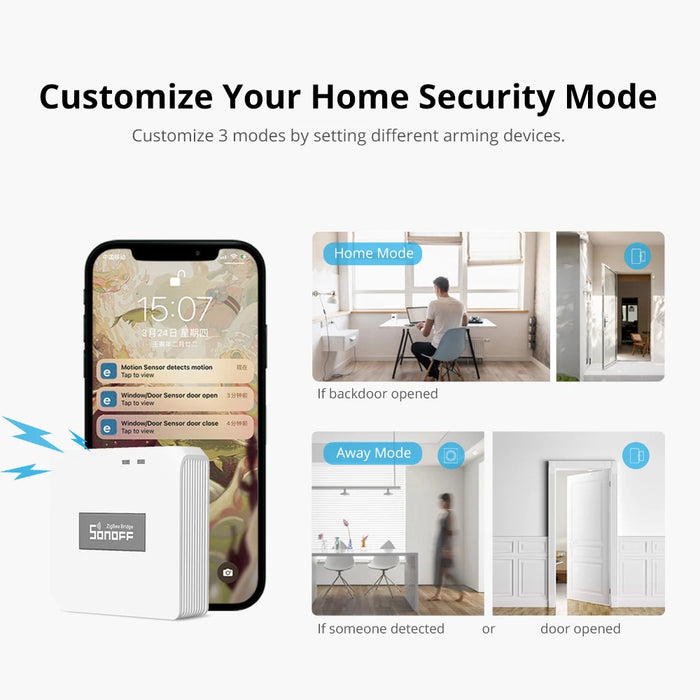 SONOFF SNZB-06P Zigbee sensore di presenza umana 5.8GHz Radar a microonde Smart Home Zigbee 3.0 bisogno Hub Zigbee tramite eWelink Alexa