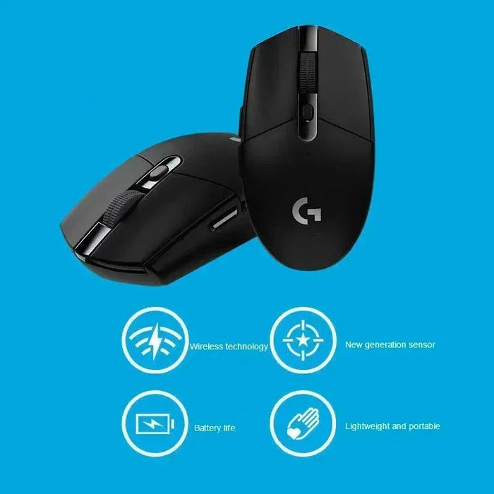 Logitech G304 Gioco per computer Mouse wireless 2.4g Mouse ergonomico Hero Engine 12000 dpi Accessorio per PC Bluetooth Win Mac Os Regalo