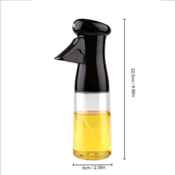 1 pz nero trasparente bottiglia di olio da cucina olio da cucina Spray bottiglia di olio d'oliva Fitness Barbecue Spray Dispenser di olio