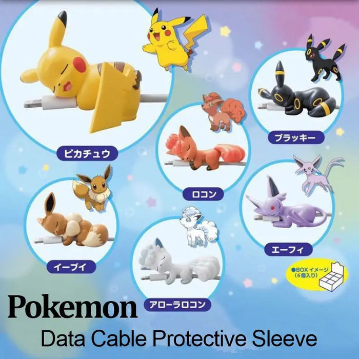 Pokemon Pikachu cavo dati manicotto protettivo moda cartoni animati figura fibbia cavo di ricarica Usb filo morso copertura protettiva giocattoli