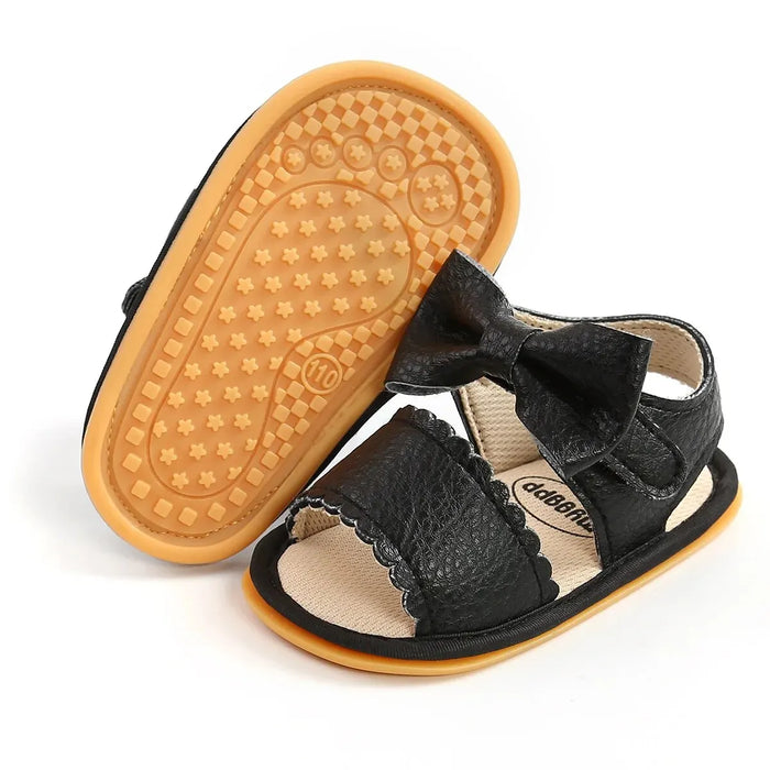 Meckior Summer Baby Shoes Toddler Flats sandali per bambini suola in gomma morbida antiscivolo Bowknot culla First Walker Baby Boys Girls Shoes