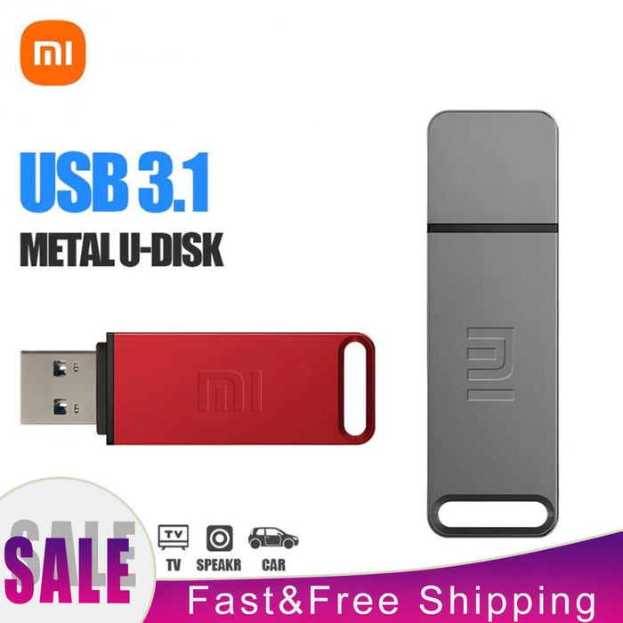 Nuovo 1TB 2TB Xiaomi Metal Flash Drive Thumbdrive Pendrive 256GB 512GB impermeabile U Disk portachiavi possono essere fissati Memoria Usb