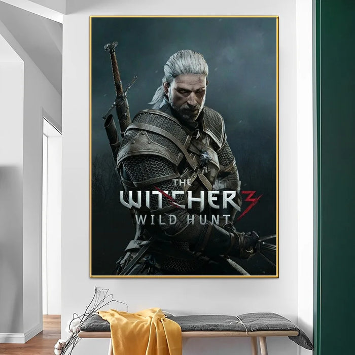 T-The W-witcher 3 Game poster Vintage Sticky Whitepaper Prints poster opere d'arte poster adesivi murali