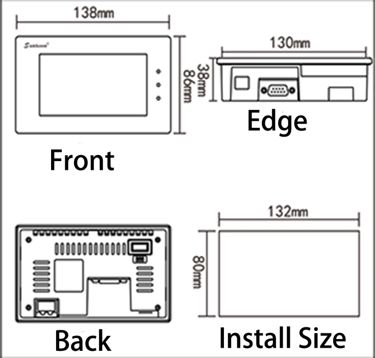 FX3U 14/20/24/32/40/44/60 MR/MT supporto PLC Samkoon EA-043A ingresso analogico 0-20mA con cavo incluso