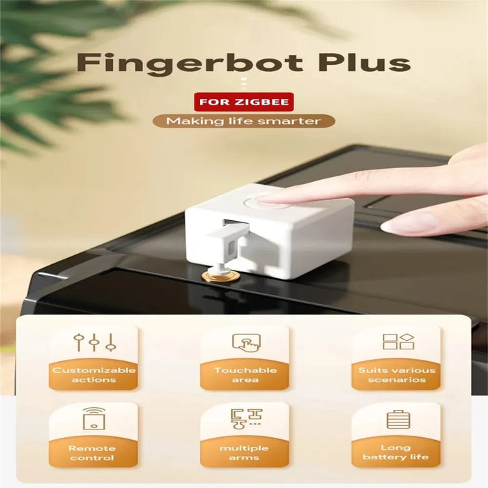 Tuya Zigbee Fingerbot Plus Smart Fingerbot Switch Button Pusher Smart Life Timer controllo vocale funziona con Alexa Google Assistant