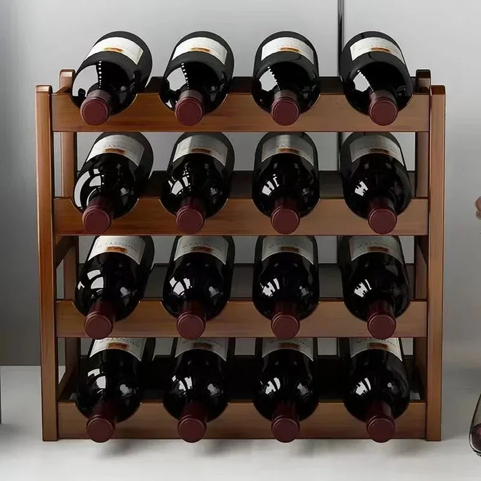 Red WineRack decorazione griglia per uso domestico espositore per vino tavolo creativo portabottiglie per vino semplice armadietto per vino assemblare StorageRack