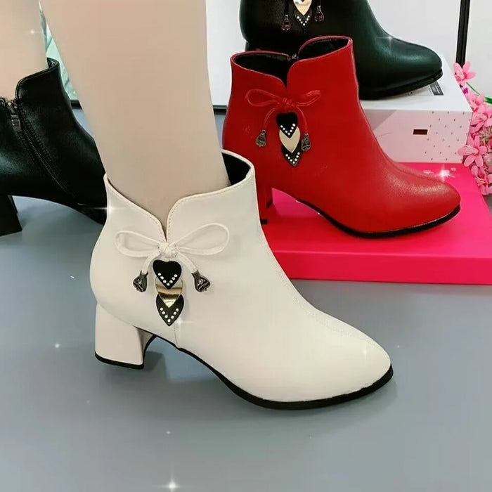 2023 stivali con tacco alto donna primavera e autunno stivali singoli nuove scarpe da donna zip bianche impermeabili scarpe con tacco alto Taiwan