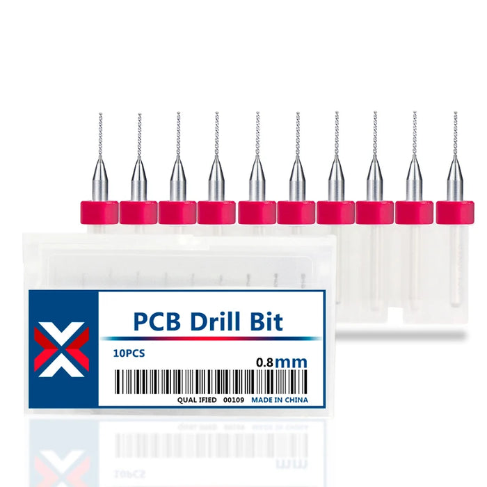 Carburo d'acciaio del tungsteno del Mini trapano del pwb di XCAN 10 pz/set 0.3mm-1.2mm per la macchina del tagliente di CNC del circuito di stampa