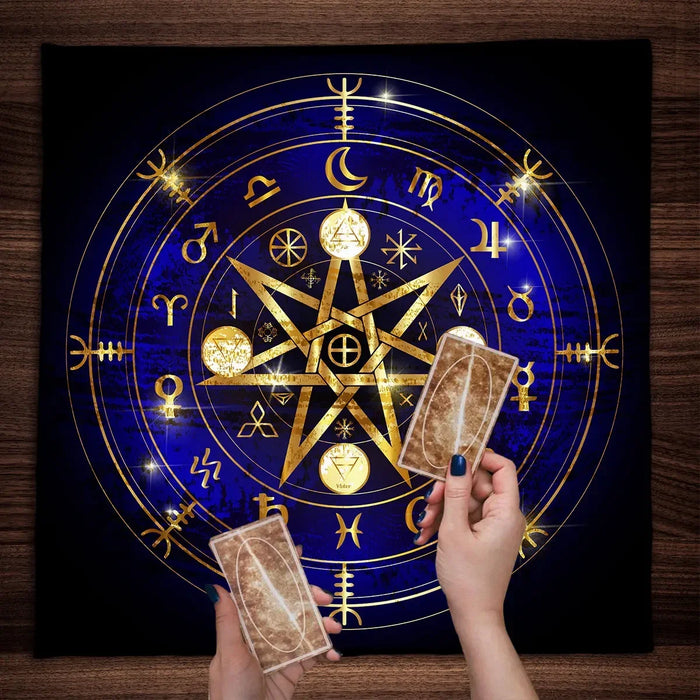 Altare panno tarocchi tovaglia rune Pagan Wicca astrologia Spiritual Oracle Card Pad Witch Home Decor gioco da tavolo Mat Decor