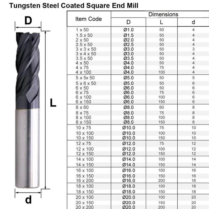 MZG 4 flauto HRC50 taglio 4mm 5mm 6mm 8mm 12mm utensile in metallo duro fresa Cnc per metallo acciaio al tungsteno CNC Maching End mill