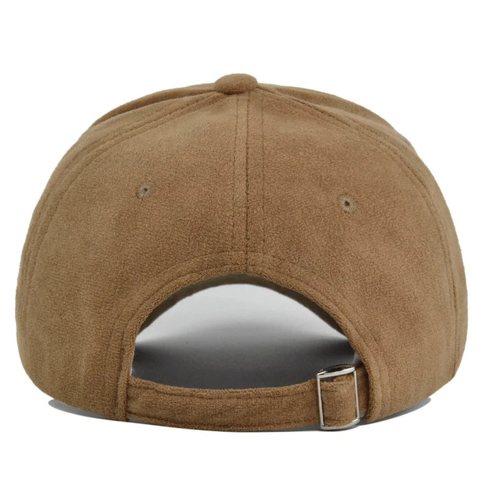 Berretti da Baseball in pelle scamosciata moda per uomo donna autunno inverno Solid Retro Snapback cappello Hip Hop Unisex Street berretti con visiera parasole regolabili