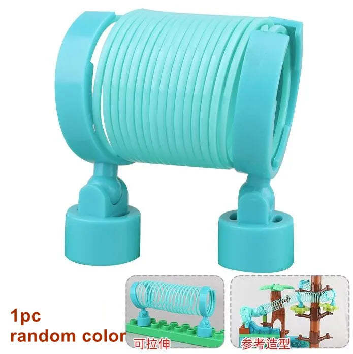 Marble Race Run Big Building Blocks Crazy Rolling Ball scivolo compatibile Dinosaur Tunnel Animal Bricks Parts accessorio giocattoli per bambini