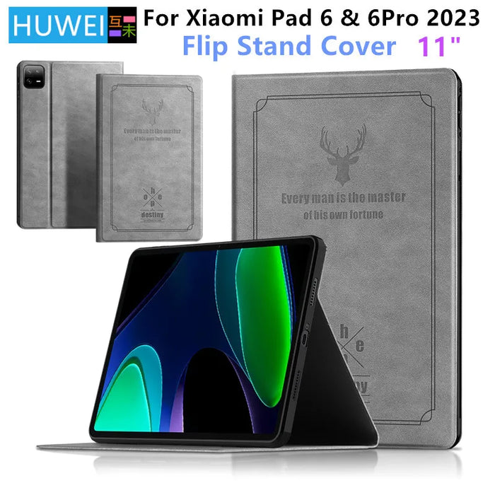 Custodia HUWEI per Xiaomi Mi Pad 6 6 Pro 11 "Tablet PU protettiva Flip Stand Cover per Xiaomi Pad 6 Pad6 Pro 2023 custodia TPU Shell