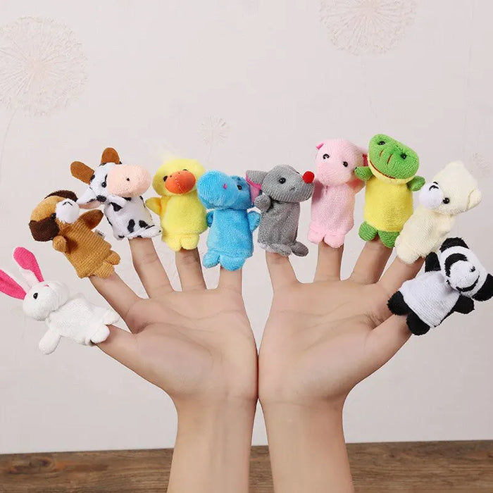 10 Pcs Cartoon Hand Doll Finger Puppet Baby Children Story Early Education lenitivo Doll peluche