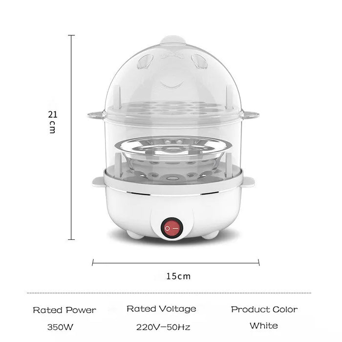 Caldaia elettrica multifunzionale per uova 220V fornello per uova a doppio strato Mini piroscafo bracconiere cucina cottura macchina per la colazione