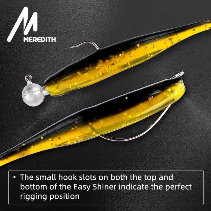 MEREDITH Easy Shiner esche da pesca 50mm 65mm 75mm 100mmWobblers carpa pesca esche morbide esche artificiali in Silicone a doppio colore