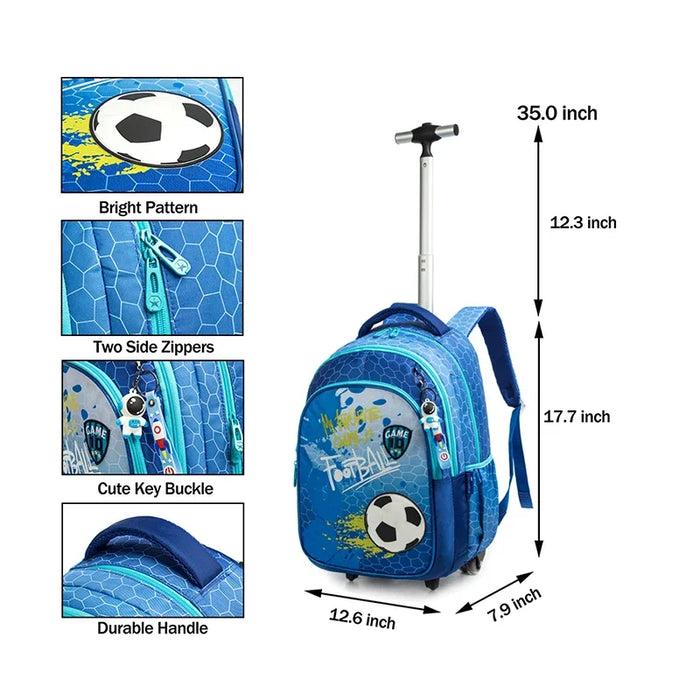 Zaino per bambini zaino per bambini zaino con ruote per ragazzi borsa per Trolley da scuola ruote Set di borse per Trolley da viaggio per bambini