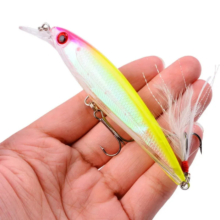 1 PZ Laser Minnow Richiamo di Pesca 11 CM 13G pesca ganci pesce wobbler affrontare crankbait artificiale giappone esca dura swimbait