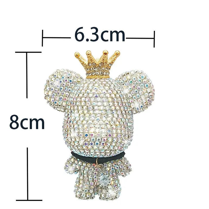 Creativo corona diamante simpatico orso fragranza auto profumo Clip presa d'aria Aroma aria più fresca decorazione accessori aromaterapia