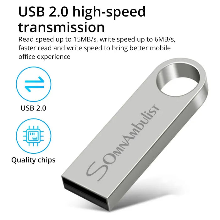 SomnAmbulist Pen Drive 32GB 64GB 128GB USB2.0 ad alta velocità per PC Mobile Mini Pen Drive 16GB 32GB USB Flash Drive 64GB 8GB 4GB