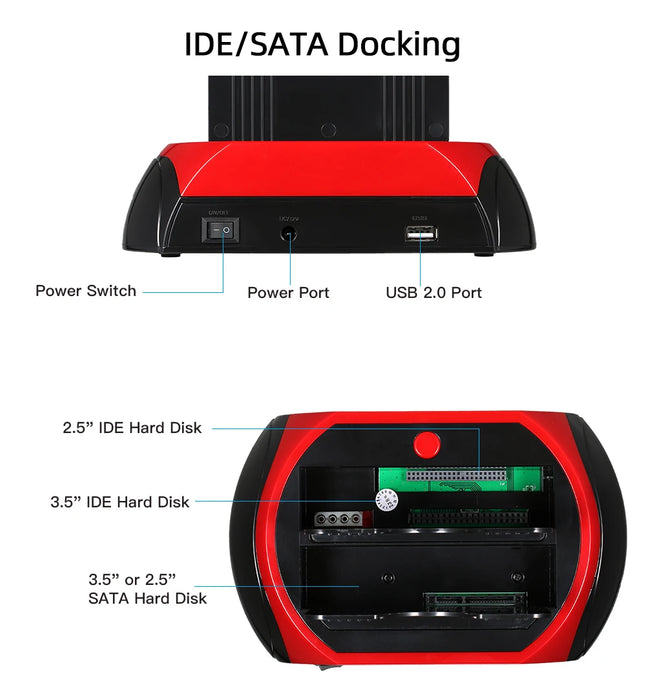 TISHRIC IDE SATA Dual All In 1 Hd/HDD Dock/Docking Station Hard Disk/Drive Hdd 2.5 3.5 Reader custodia esterna Usb EU Box