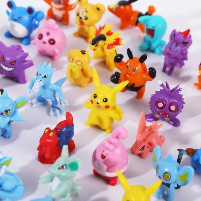 Pokemon 24-144 pz Elf 2-3cm Anime Action diverse figure di stile Pikachu Pokeball mostro giocattolo bambole modello bambino regali di natale