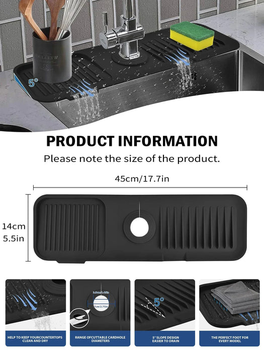 Rubinetto della cucina Splash Pad rubinetto del lavandino in Silicone paraspruzzi tappetino di scarico protezione del controsoffitto per gadget da cucina multiuso