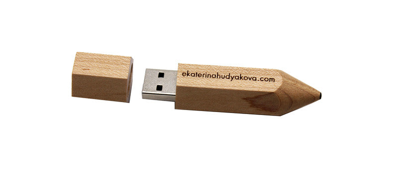 Chiavetta USB con matita in legno Logo personalizzato gratuito Pen Drive Legno d'acero Memory Stick con capacità reale 64 GB/32 GB/16 GB/8G/4G Disco U regalo