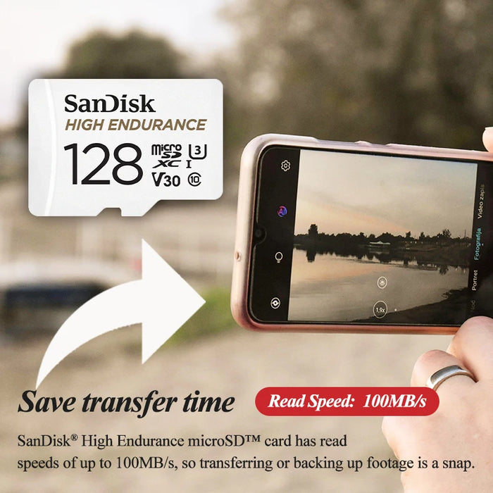 SanDisk scheda microSD ad alta resistenza V30 U3 C10 scheda di memoria professionale per dash cam o monitoraggio domestico 32GB 64GB 128GB 256GB