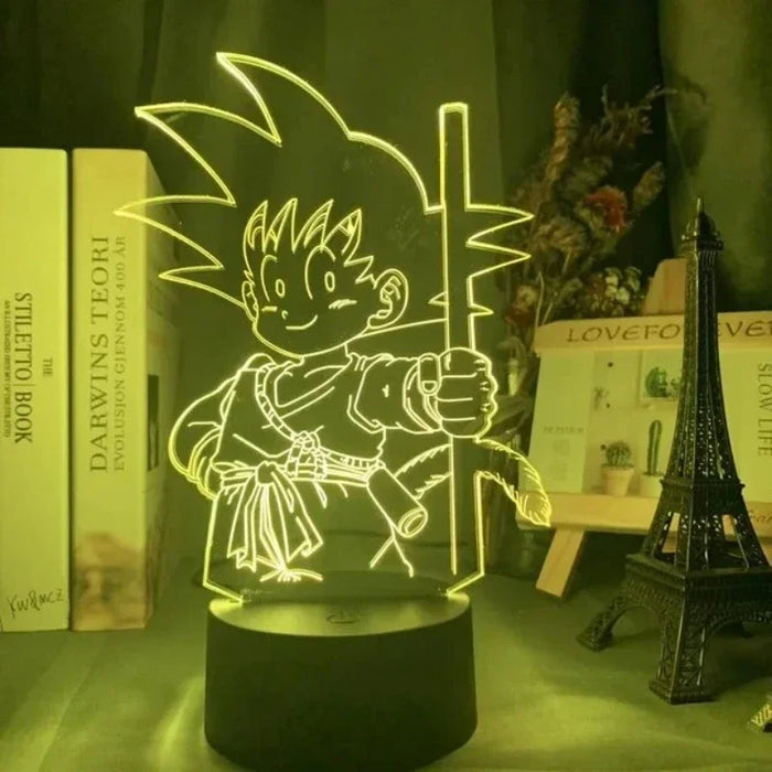 Anime Vegeta Cartoon 3D Ha Condotto La Luce Anime Figura Luce Notturna Dragon Ball Z Re Infanzia Son Goku GK Lampada Da Tavolo Decor Regalo