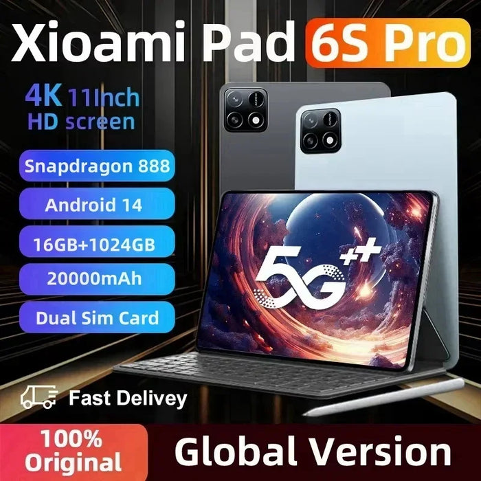 2024 Global Version Original Xioami Pad 6S Pro Tablet 16GB+1T 11inch HD 4K Android 14 20000mAh 5G Dual SIM WiFi GPS Tablet PC