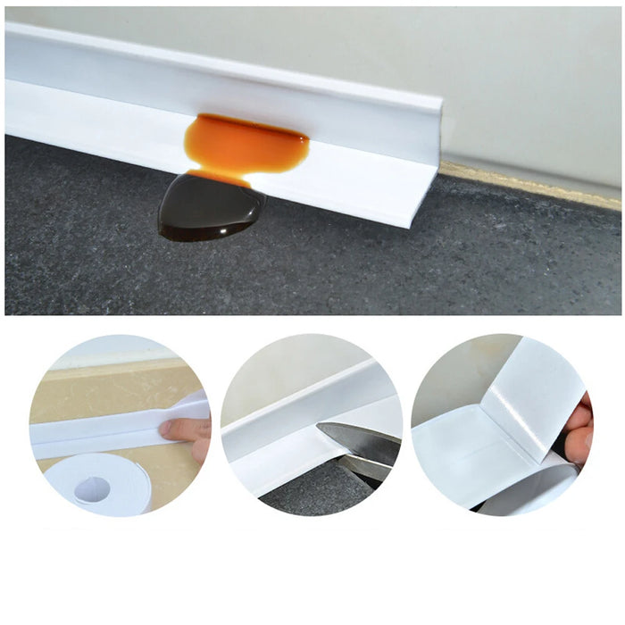 Strisce di nastro sigillante per bagno doccia adesivo da parete impermeabile autoadesivo in PVC per guarnizione della cucina del bagno striscia di silicone a prova di muffa del lavandino