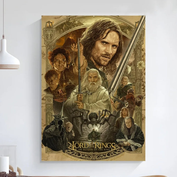 L-Lords of the R-Rings Poster Art arte autoadesiva piccolo Poster Poster di qualità HD Wall Art Painting Study decorazione della parete