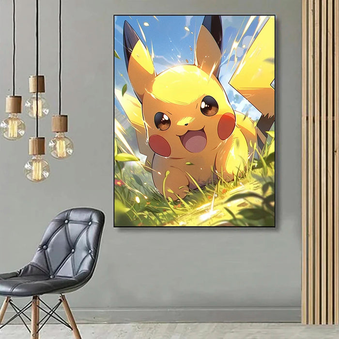 Fai da te 2024 nuovo Pikachu diamante ricamo Elf Pok é mon Kit pittura diamante acqua diamante Wall Art decorazione della casa regalo