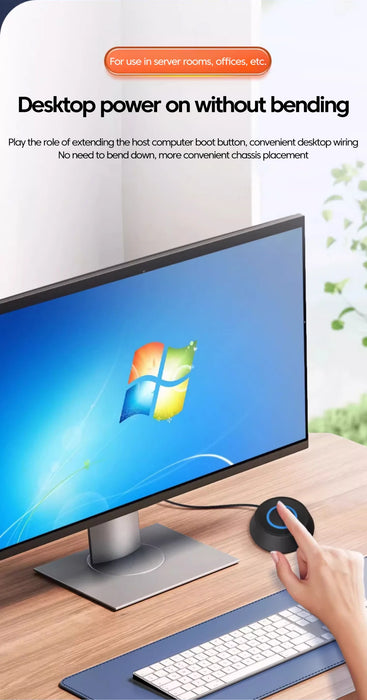 Interruttore Host per Computer Desktop scheda madre per PC da 1.8m pulsante di accensione e spegnimento esterno cavo di prolunga per luci a LED per l'home Office