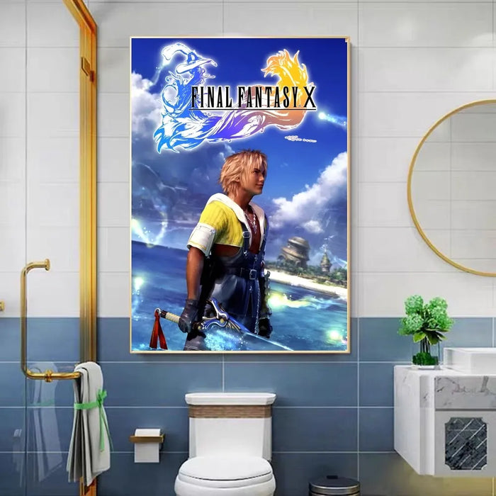 Videogiochi popolari FINAL FANTASY Poster Sticky HD Quality Wall Art Poster retrò per la casa Kawaii Room Decor