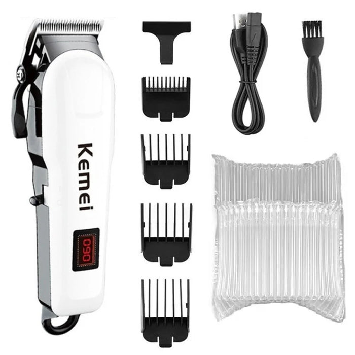 Kemei Tagliacapelli professionale tagliacapelli senza fili barba per uomo kit taglio capelli elettrico macchina per taglio capelli ricaricabile