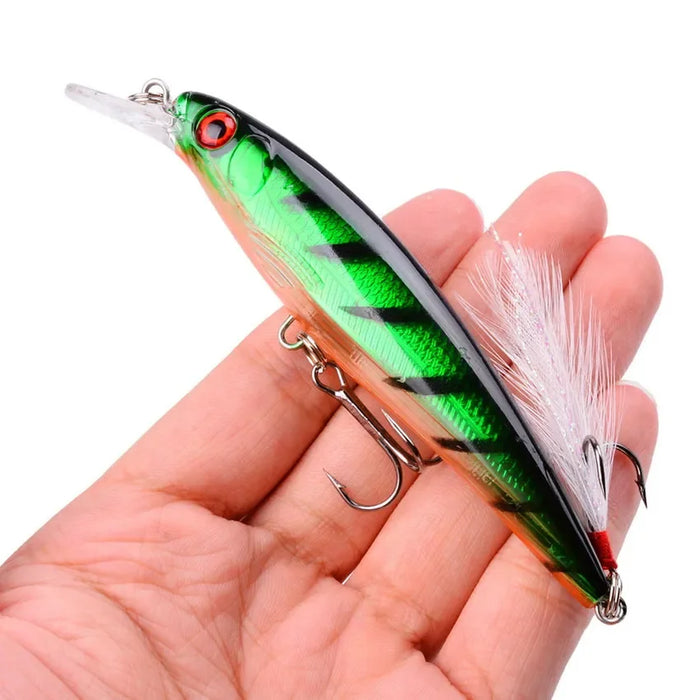 1 PZ Laser Minnow Richiamo di Pesca 11 CM 13G pesca ganci pesce wobbler affrontare crankbait artificiale giappone esca dura swimbait