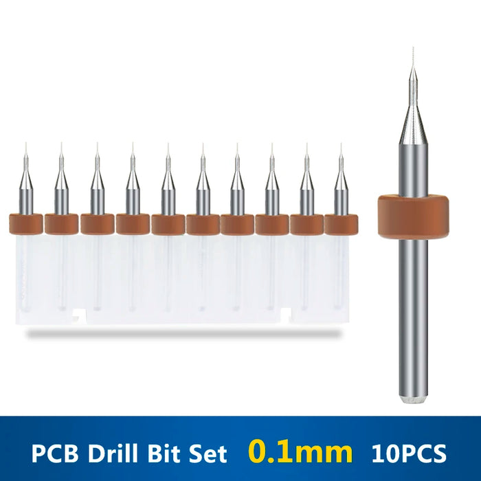 Carburo d'acciaio del tungsteno del Mini trapano del pwb di XCAN 10 pz/set 0.3mm-1.2mm per la macchina del tagliente di CNC del circuito di stampa