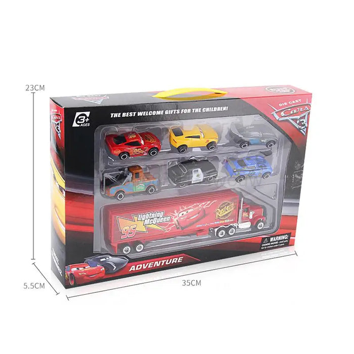 6-7 pz/set Disney Pixar Car 3 Lightning Mcqueen Uncle Truck Jackson Storm 1:55 Diecast Metal Car Model Toys Kids Boy Xmas Gift