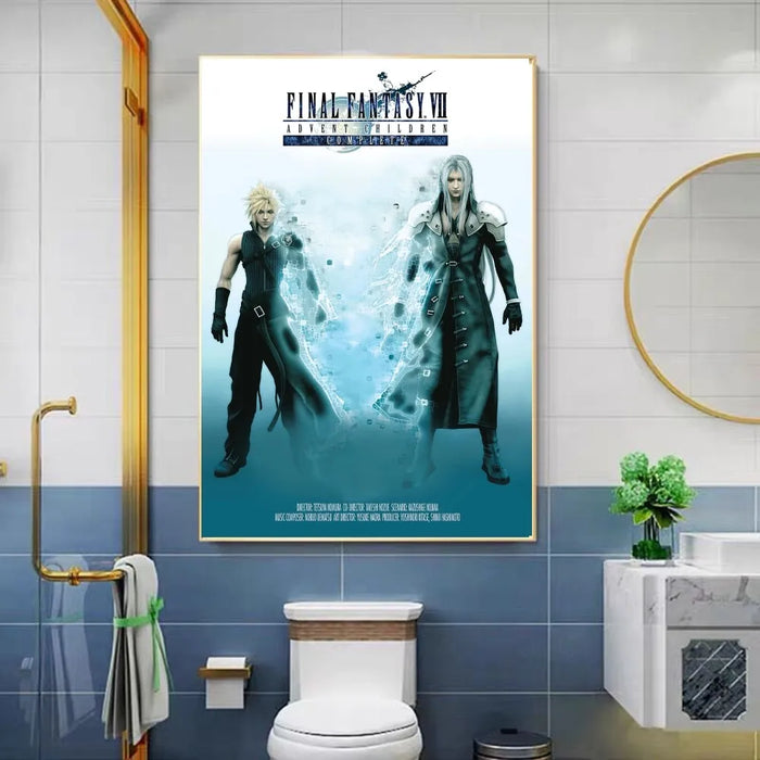 Videogiochi popolari FINAL FANTASY Poster Sticky HD Quality Wall Art Poster retrò per la casa Kawaii Room Decor