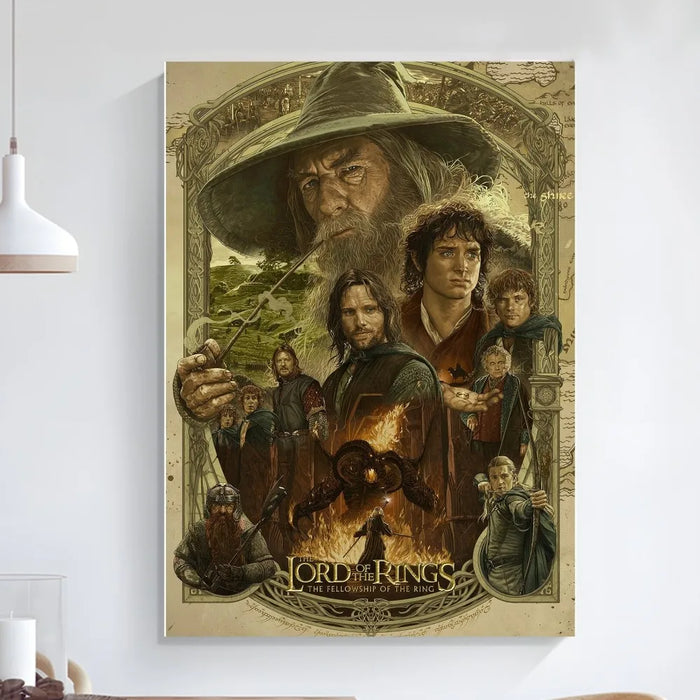 L-Lords of the R-Rings Poster Art arte autoadesiva piccolo Poster Poster di qualità HD Wall Art Painting Study decorazione della parete