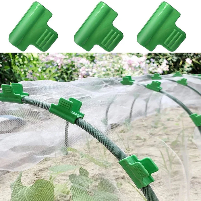 12Pcs morsetti per Film per serra rete per teloni da giardino Tunnel Hoop morsetto per tubi capannone copertura per file ombreggiatura supporto per telaio strumenti per piantare