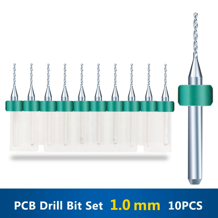 Carburo d'acciaio del tungsteno del Mini trapano del pwb di XCAN 10 pz/set 0.3mm-1.2mm per la macchina del tagliente di CNC del circuito di stampa